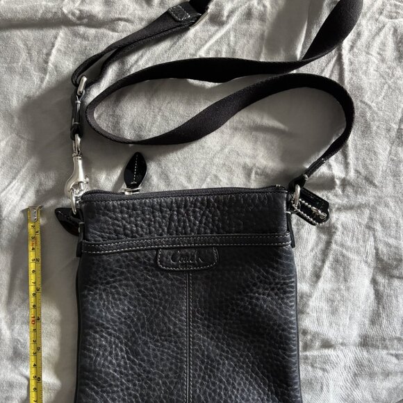 Coach Black Pebbled Leather CrossBody Purse Bag - Picture 1 of 3
